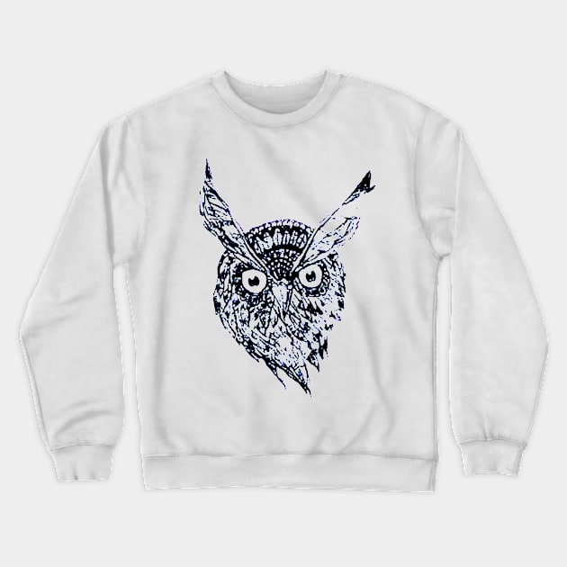 Night Owl Party All Night Crewneck Sweatshirt by mariebellamanda